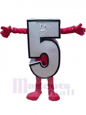 Arabic Number Five Mascot Costume