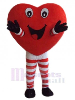 Cute Red Heart Mascot Costume