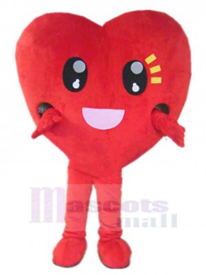 Funny Red Heart Mascot Costume