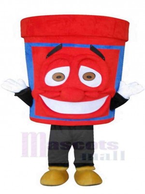 Red Trash Can Mascot Costume