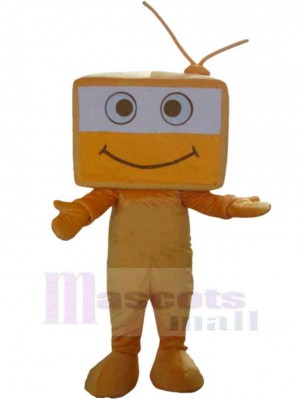 Orange TV Television Mascot Costume