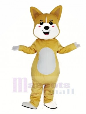 Yellow Lucky Dog Shiba Inu Akita Mascot Costume Animal