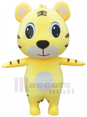 Amiable Yellow Tiger Inflatable Costume Xmas Halloween Costume for Adult