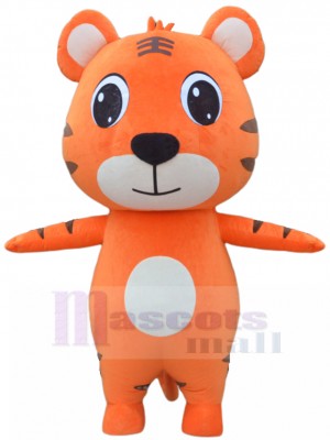 Orange Lucky Tiger Inflatable Costume Blow Up Suit for Party Hoilday Gift