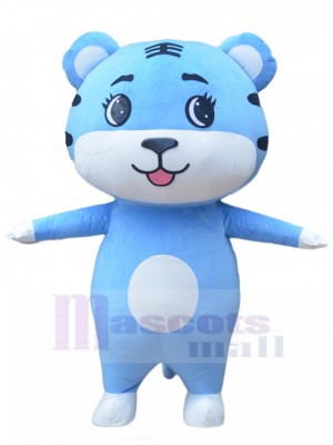 Favored Light Blue Tiger Inflatable Costume Blow Up Party Costume for Adult