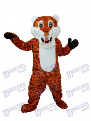 Reddish Brown Stripe Tiger Adult Mascot Costume Animal 