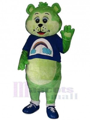 Fantasy Green Bear Mascot Costume Animal