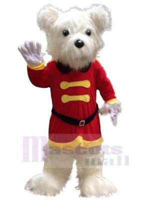 Longhaired White Bear Mascot Costume Animal