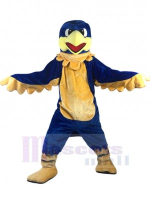Blue and Yellow Eagle Hawk Mascot Costume Animal
