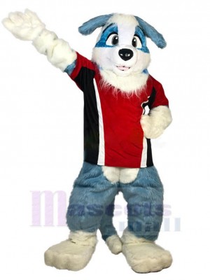 Lovely Blue and white Dog Mascot Costume Animal