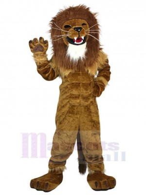Happy Muscle Lion Mascot Costume Animal