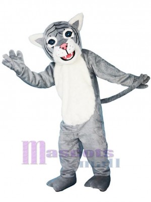 Grey Leopard Mascot Costume Animal
