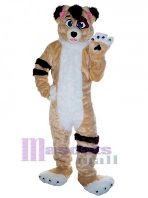 Female Brown Husky Dog Mascot Costume Animal