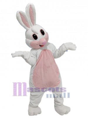 Lovely White Bunny Mascot Costume Animal