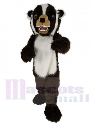 Brown and White Badger Mascot Costume Animal