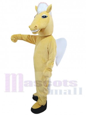 White Wings Pegasus Horse Mascot Costume For Adults Mascot Heads