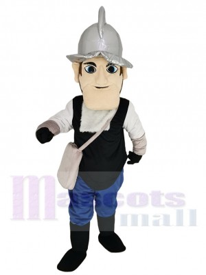 Conquistador Mascot Costume People with Silver Hat