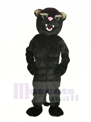 Black Muscle Panther Mascot Costume