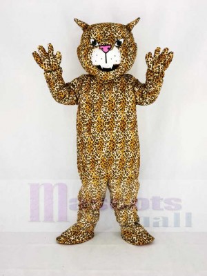 Cute Brown Big Cat Leopard Mascot Costume Cartoon