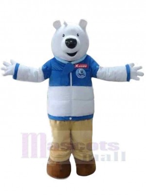 Bear Wearing Down Jacket Mascot Costume Animal