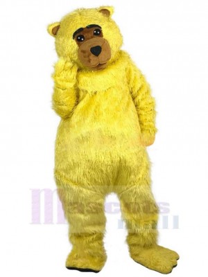 Furry Yellow Bear Mascot Costume Animal