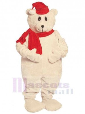 Warm Christmas Beige Bear Mascot Costume Animal