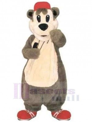 Bear with Red Shoes Mascot Costume Animal