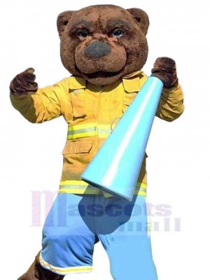Firefighter Bear Mascot Costume Animal