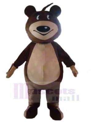 Comical Brown Bear Mascot Costume Animal