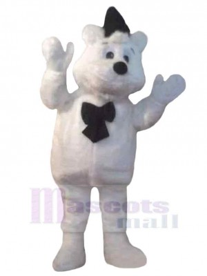 Bear with Black Bow Knot Mascot Costume Animal