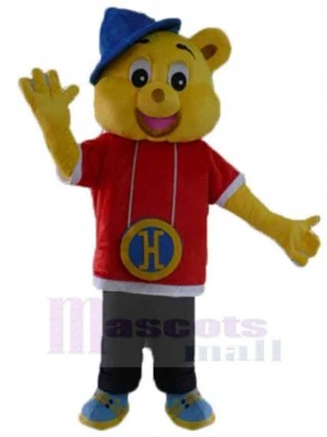 Fashion Yellow Bear Mascot Costume Animal