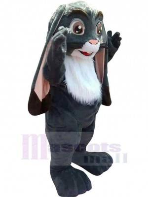 Gray Easter Bunny Mascot Costume Animal