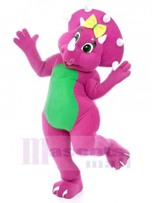 Purple Girl Dinosaur Mascot Costume Animal