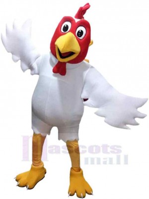 White Rooster Mascot Costume Animal