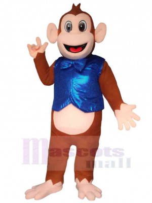 Monkey with Blue Waistcoat Mascot Costume Animal