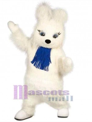 White Bunny Rabbit Mascot Costume Animal