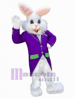 Purple Suit Easter Bunny Mascot Costume Animal