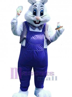 White Rabbit Adult Mascot Costume Animal
