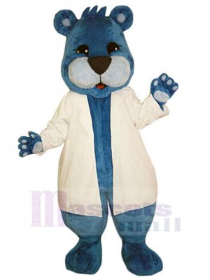 Doctor Blue Bear Mascot Costume For Adults Mascot Heads