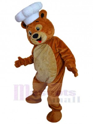 Happy Chef Bear Mascot Costume For Adults Mascot Heads