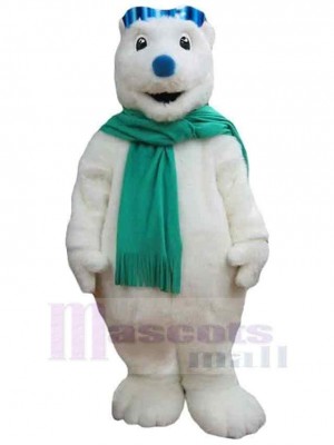 Blue Nose Polar Bear Mascot Costume For Adults Mascot Heads