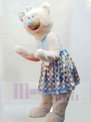 Beige Teddy Bear Mascot Costume Animal