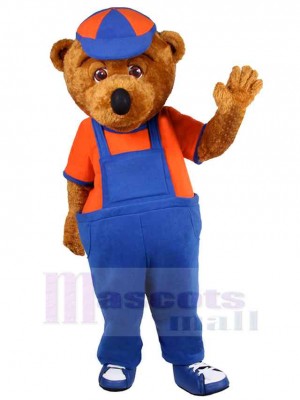 Bear in Orange T-shirt Mascot Costume Animal