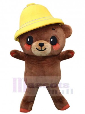 Bear with a Bell on the Head Mascot Costume Animal