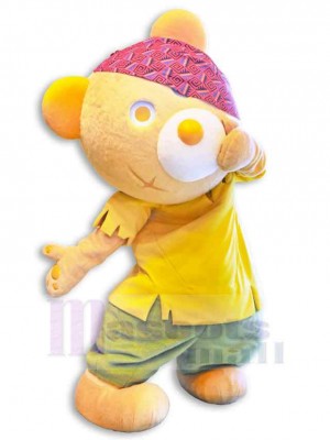 Bear with Pink Bandanna Mascot Costume Animal