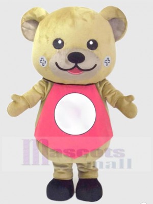 Bear in Pink Clothes Mascot Costume Animal