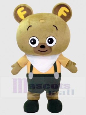Bear with Black Shoes Mascot Costume Animal