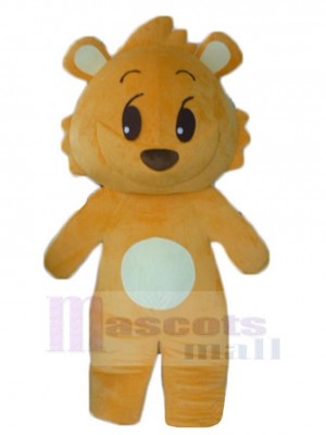 Simple Yellow Bear Mascot Costume Animal