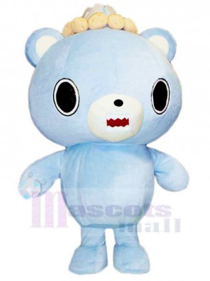 Light Blue Bear Mascot Costume Animal