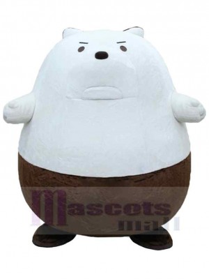 White and Brown Bear Mascot Costume Animal